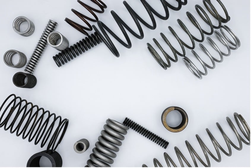 Several different types of metal springs