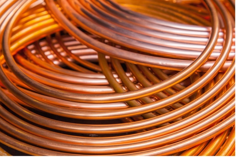 A close up of copper rings