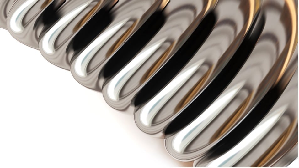 Close-up of a silver and black metal object