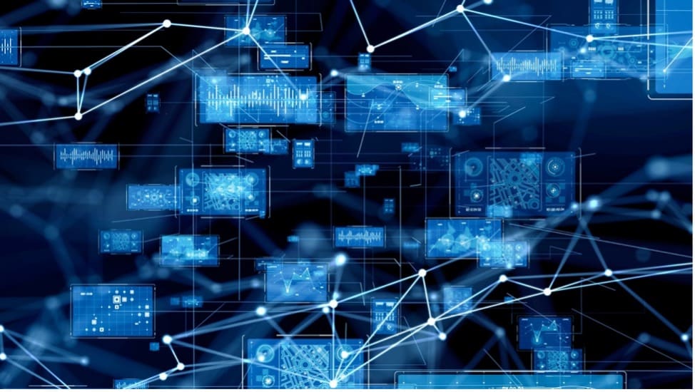 A close-up of a network